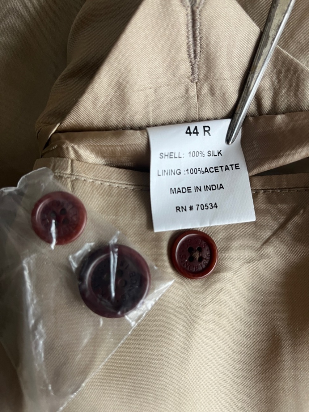 Orvis Sporting Traditions 100% Silk Noil Tweed Blazer Sport Coat 44R Mens - Picture 9 of 10